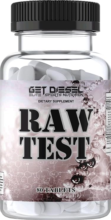 DHEA + Pregnenolone RAW Test Testosterone Support Formula | Hormone & Endocrine Support | Energy, Strength, Vitality & Recovery | GET Diesel 80 Tablets