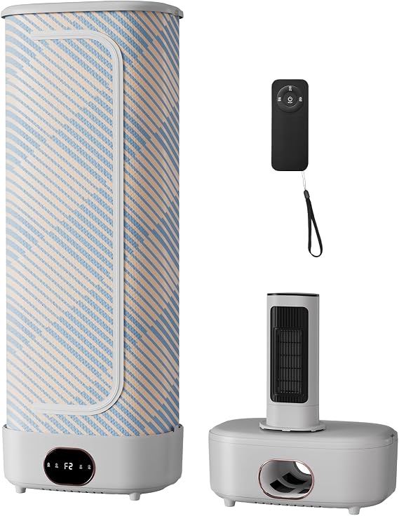 Portable Clothes Dryer, 1000W Foldable Automatic Drying Machine with Remote Control, Compact Laundry Dryer for Home, Apartment & Travel Use