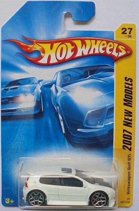 Hot Wheels Vw Golf GTI White 5y Wheels #27 1/64 2007