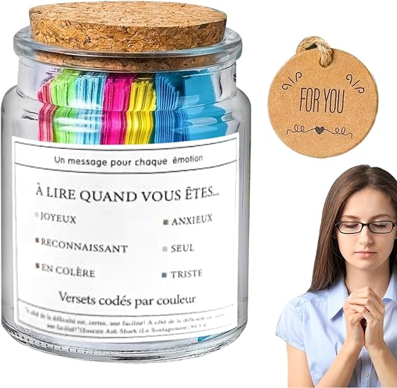 Quran Verse Jar – Motivational Jar With Daily Quranic Ayah Cards | Spiritual Gift For Muslims |, Or Daily Reflection | Elegant Decor For Home Or