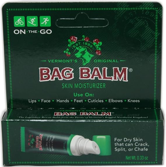 Bag Balm On-the-Go Skin Moisturizer, Vermont's Original, Soothes and Protects Dry Skin, 0.33 oz Tube (Pack of 12)