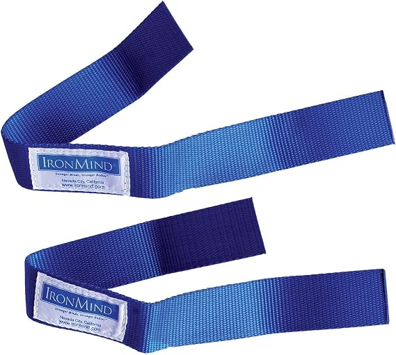 IronMind Short & Sweet Lifting Straps, Blue, Pair