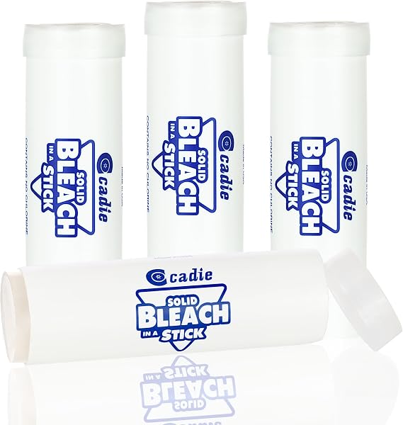 Solid Bleach In A Stick,Spill Proof,Accident Free & Unscented,Removes Stains & Brightens Colors,(Pack 4)