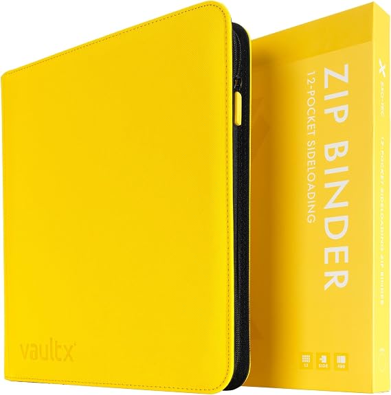 Vault X 12 Pocket Zip Trading Card Binder 480 Cards Exo-Tec (Yellow)