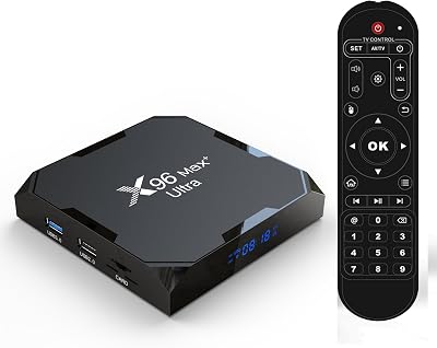 Android 11 TV Box X96Max Ultra 4GB 32GB Amlogic S905X4 Quad Core ARM Cortex A55 CPU & ARM Mali-G31 MP2 GPU 2.4G5G WiFi Support BT 100M DLAN Smart TV Box