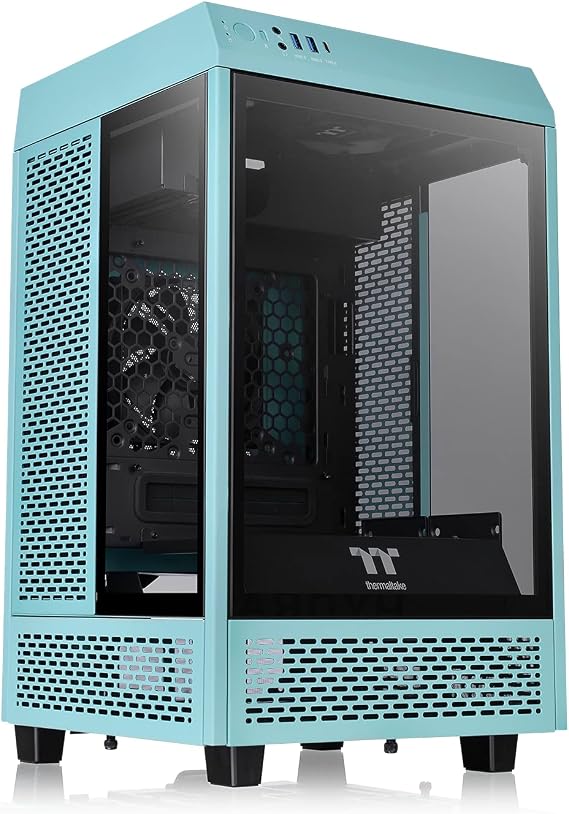 Thermaltake The Tower 100 -Turquoise- Mini Tower PC Case CA-1R3-00SBWN-00 CS8297