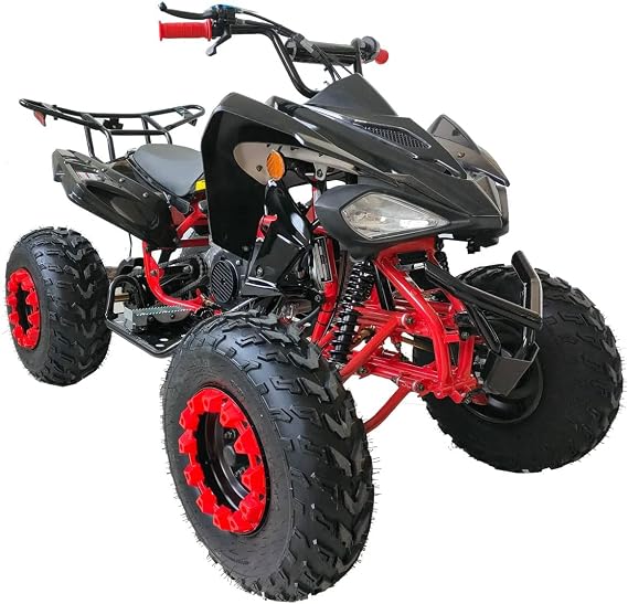HHH 200cc Sports ATV with LED Headlights 200cc Automatic Transmission with Reverse, Big 23"/22" Tires! - Color : Black