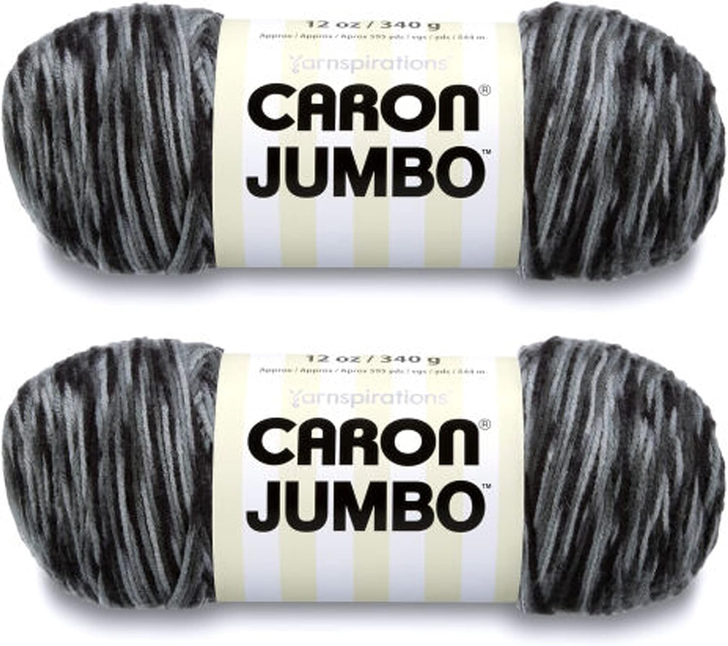 Caron Jumbo Prints Dalmatian Yarn - 2 Pack of 340g12oz - Acrylic - 4 Medium Worsted - 595 Yards - KnittingCrochet