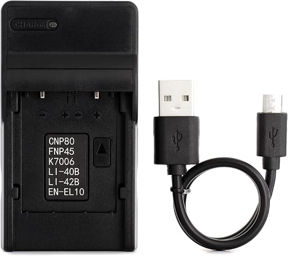 Norifon LI-40B USB Charger for Olympus D-720, FE-230, FE-340, FE-280