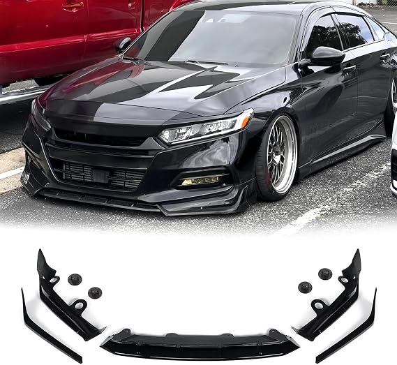 Front Bumper Lip Splitter Spoiler for Honda Accord 2018 2019 2020