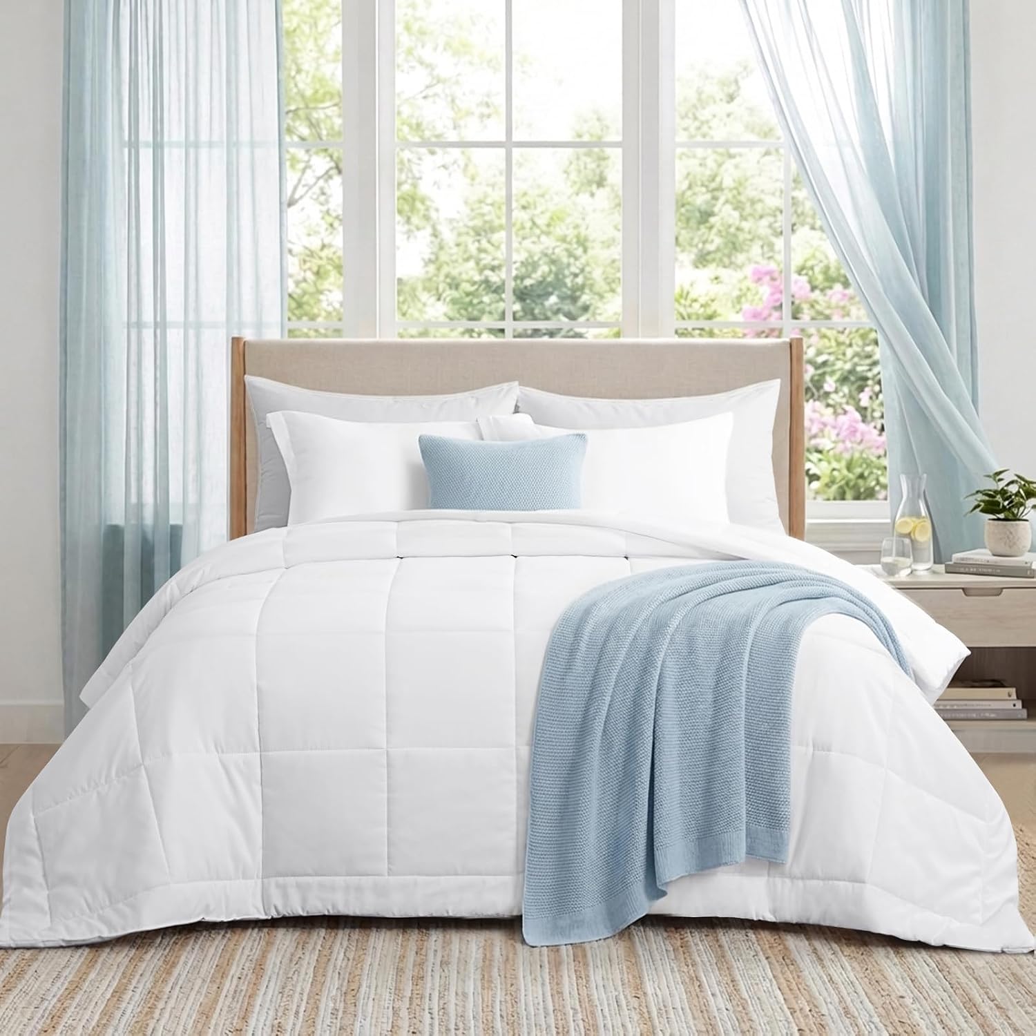 RUIKASI 4.5 Tog Duvet King Size - Summer Duvet KingSize 4.5 Tog, Low Tog King Duvet Thin, 150GSM Lightweight Quilt Machine Washable, 220x230cm