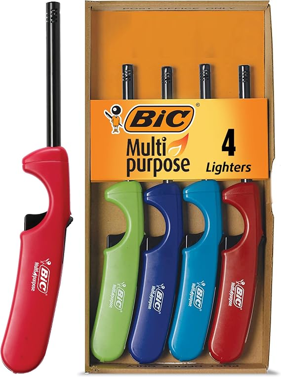 BIC Multi-Purpose Classic Edition Lighters, 4-Count, Utility Lighter