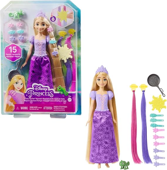 Mattel Disney Prenses Renk Değiştiren Sihirli Saçlı Rapunzel Disney Prenses Renk Değiştiren Sihirli Saçlı Rapunzel ve Aksesuarları HLW18