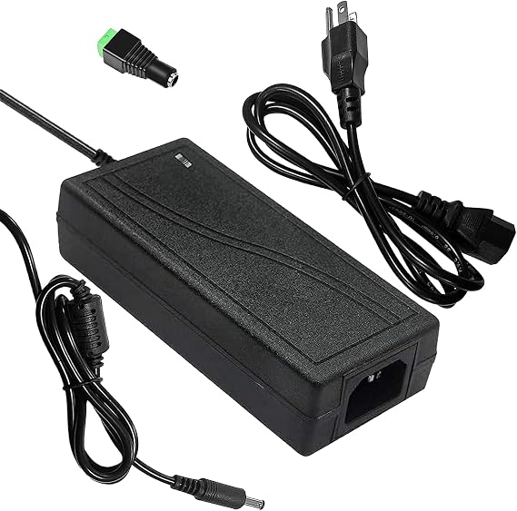 12 Volt 6 Amp Power Supply Adapter,12V 6A 72W US Plug DC Power Supply 5A 4A 3A 2A 1A Adapter with 5.5mm x 2.1mm-2.5mm Output Jack 12V AC/DC Adapter Transformer for LED Strip Light Printer Camera CCTV