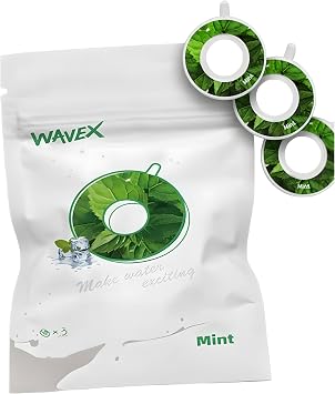 3-Pack Mint Aroma Scent Pods, Only for WAVEX Scent-Powered Water Bottles Zero Sugar and Additives, Calorie-Free Hydration Each Pod Lasts Up to 7LRefill Scent Rings Not a food or drink