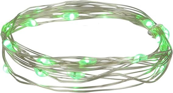 Northlight LED Micro Fairy Christmas Lights - Green - 6ft Copper Wire - 20ct