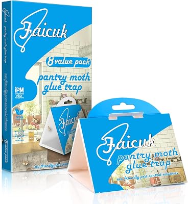 Faicuk Pantry Moth Traps with Pheromone Attractant for Home, Kitchen, and Storeroom Odorless, Insecticide-Free and Non-Toxic 8 Pack