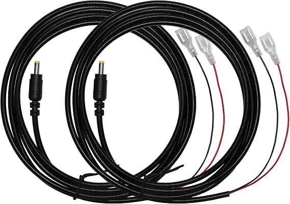 2 Pcs 4.0x1.7mm DC Plug Durable Chew-Resistant Power Cable for Trail Camera,Compatible with Tactacam Reveal X XB SK,Wise Eye,Spartan Gocam,Covert Cameras,Snyper Cameras,Etc. Trail Camera Power Cord