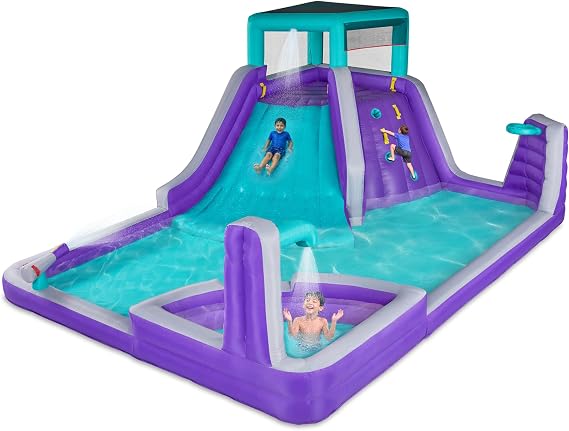 Sunny & Fun Four Corner Inflatable Water Slide Park