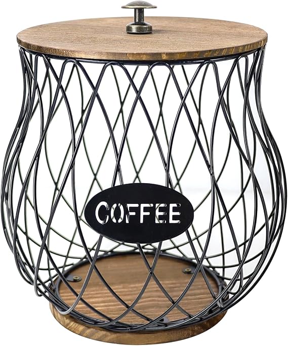 Coffee Capsule Holder, Coffee Pod Holder, Glass Holder K, Espresso Pads, K Container for Banquets, Accessories for Bar, Cafes (P2007A01)