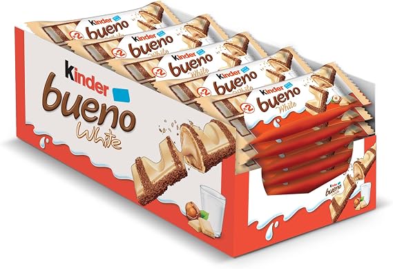 Kinder Bueno White Çikolata 39 Gr, 30 Adet