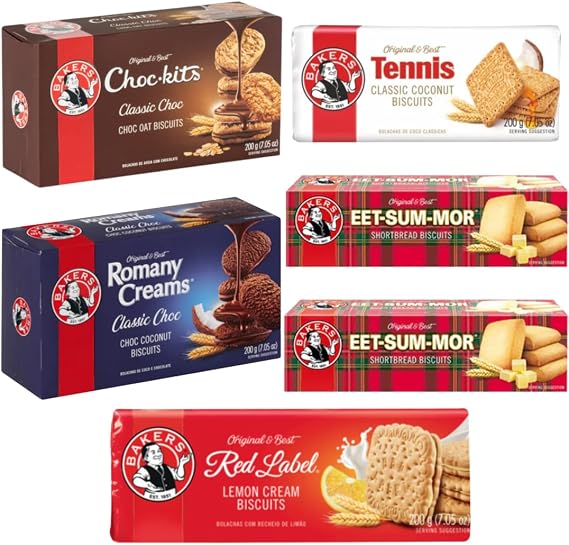 South African Snacks Biscuit Bundle | 6 Different Tasty Biscuit Types | Original & Beat x Bakers Biscuits
