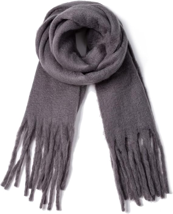 TUSHUSTY Winter Women Chunky Scarf Warm Blanket Big Thick Large Oversized Wrap Colorful Long Solid Scarves