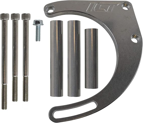 ICT Billet BBC Alternator Bracket Adjustable Electric Water Pump Low Mount Big Block Chevy Long Kit 551449