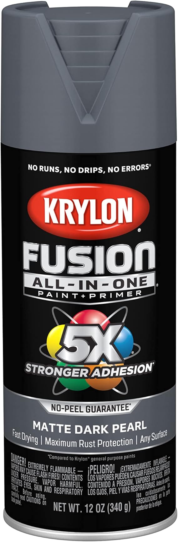 Krylon Fusion All-In One 12 Oz. Matte Spray Paint, Dark Pearl - 1 Each