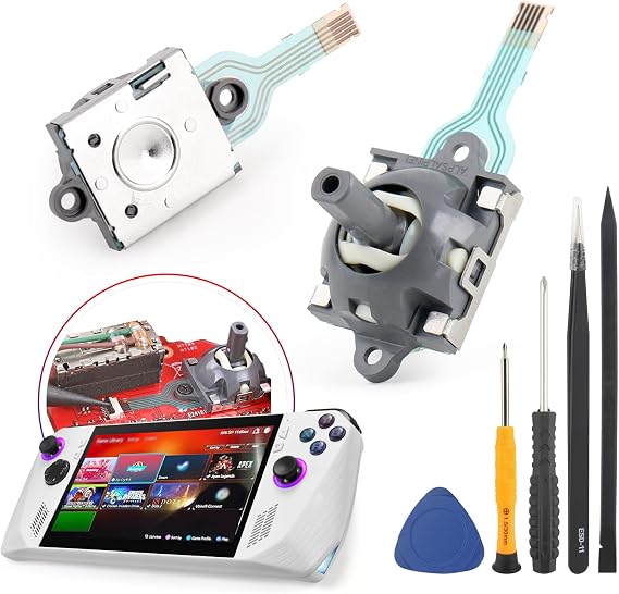 Joysticks for Asus ROG Ally RC71L Handheld Console Joystick Replacement for GPD win3 Windows 10 Handheld Laptop Thumb Sticks Joystick Replace Accessories with Repair Tools(1PCS)