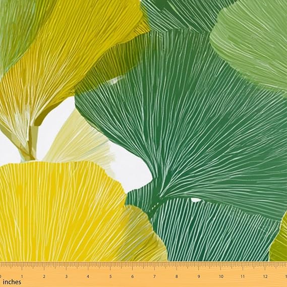 Erosebridal Ginkgo Fabric by The Yard Modern Leaves Upholstery Fabric