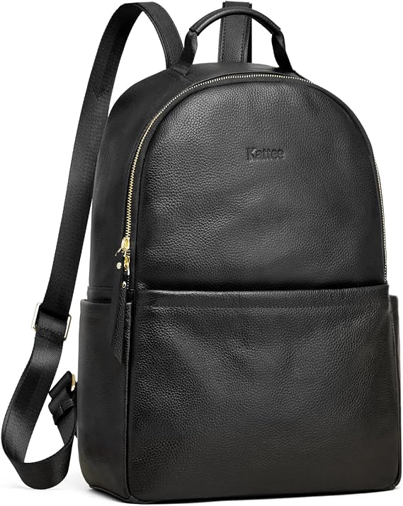 Kattee Genuine Leather Backpack Purse for Women Antitheft Rucksack Soft Work Casual Daypack Fashion