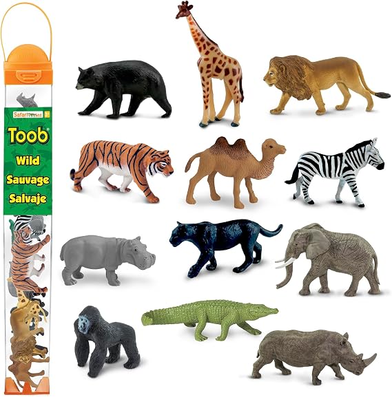 Safari Ltd. Wild Toob - 12 Mini Animal Figures for Kids and Classrooms