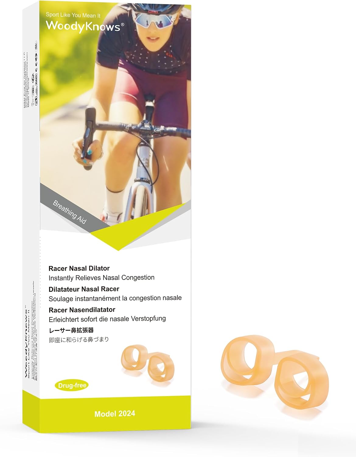 WoodyKnows Racer Nasal Dilator, Model Standard, Improves Sports Airflow, Nasal Congestion aid Trial XSSML