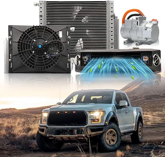 12V Air Conditioner for Car 9400BTU, Under Dash 12 Volt Air Conditioner, 3-in-1 Compressor&Condenser DC AC 12V, Low Noise Fast Cooling for Car, Automotive, Sedan, Pickup, Van