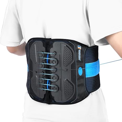 TIMTAKBO Lower Back Brace Dual Pulley Lumbar Support for Back Pain, S/M