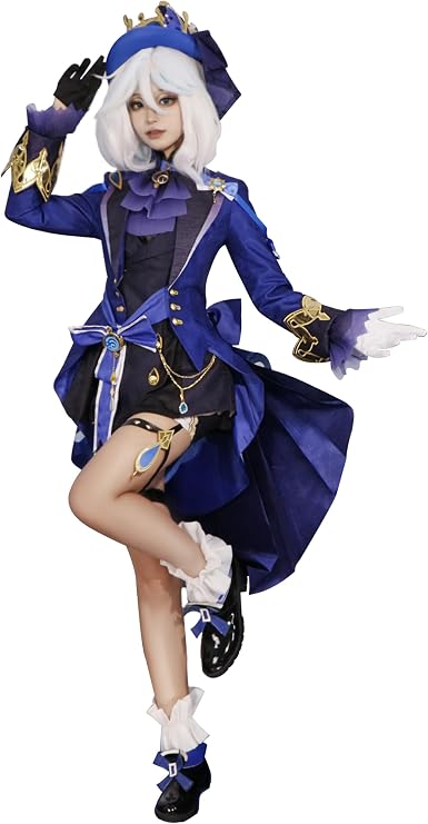 Genshin Impact Cosplay Furina Black Form Cosplay Costume Set