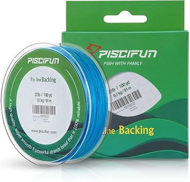 Piscifun Fly Line Backing, Braided Fly Backing Line