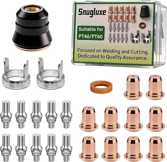 IPT40 Plasma Cutter Consumables Set Torch Tip Electrode Kit,24PCS