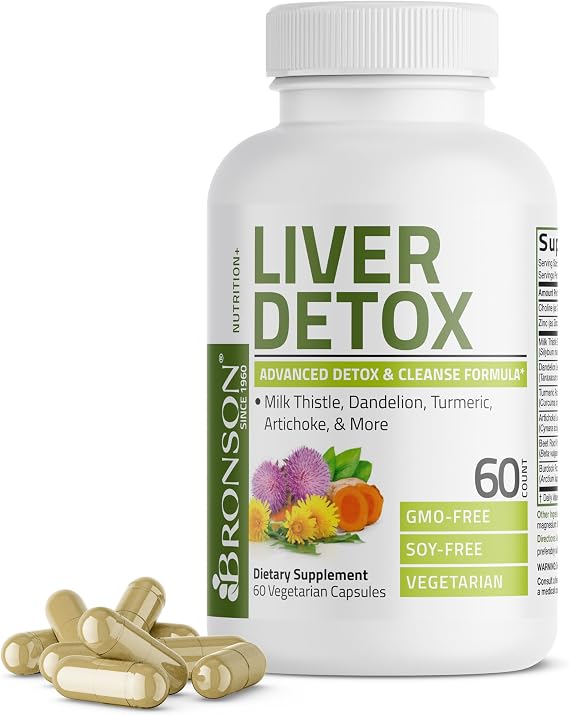 Bronson Liver Detox Advanced Detox & Cleansing Formula 60 Capsules