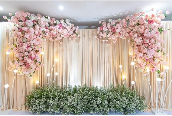 10x6ft Wedding Flowers Backdrop Pink Floral Greenery Photography Background for Wedding Ceremony Bridal Shower Decorations Photo Booth Props