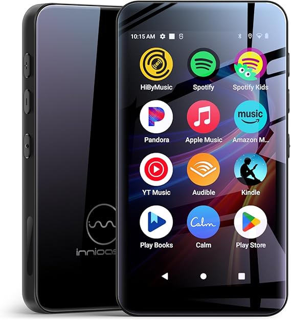 160GB innioasis G5 MP3 Player with Bluetooth and WiFi, MP3 Player with Spotify, Spotify Kids, Pandora, Play Store, Parental Manager App, Calm, 4" HD Full Touch Screen MP4 Music Player for Kids (Black)