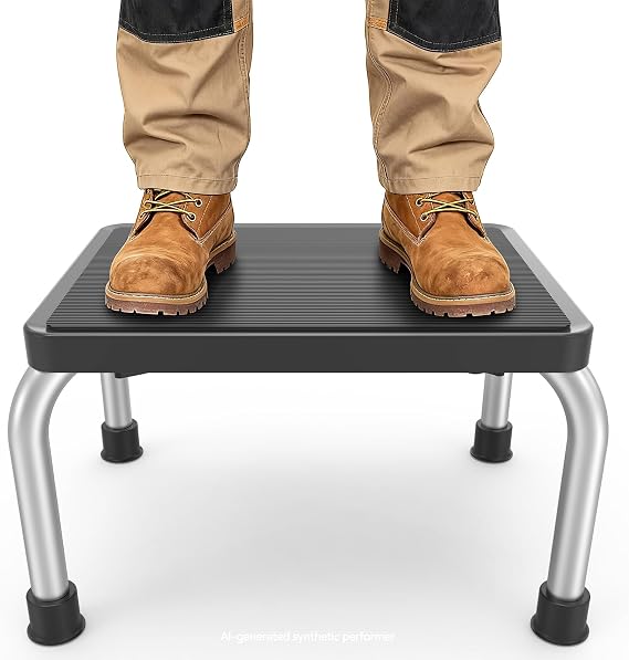 Step Stools for Adults with Non-Slip Feet & Platfrom, Lightweight | Heavy-Duty Step Stool, Holds up to 350 lbs Perfect for Bedroom, Kitchen & Bathroom