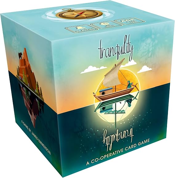 Tranquility Board Game - Set Sail for Paradise in This Silent Cooperative Adventure! Strategy Game, Family Game for Kids and Adults, Ages 8+, 1-5 Players, 15-20 Min Playtime, Made by Lucky Duck Games