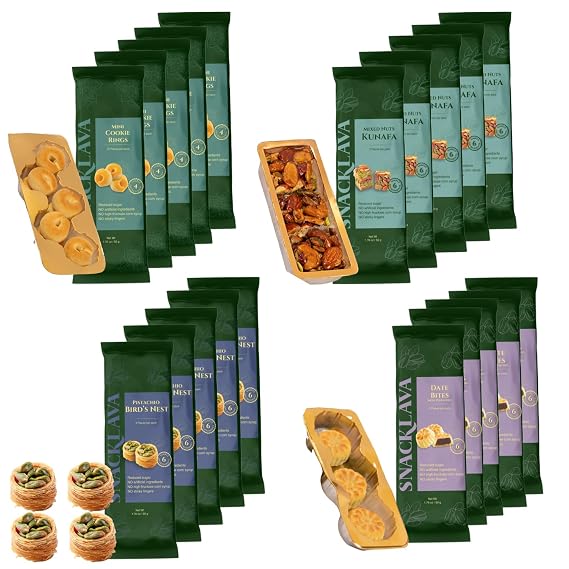 Snacklava Crunch & Melt Variety Pack of 20 (100 Pieces) Handmade Pastries