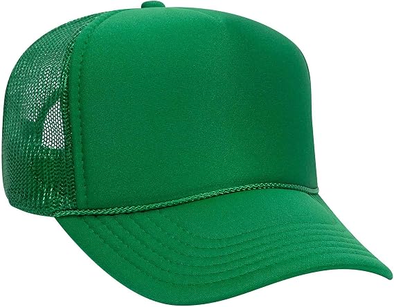 Otto Cap 5 Panel Mid Profile Mesh Back Trucker Hat Polyester Foam Front