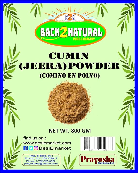 Back2Natural Cumin (Jeera) Powder Spice 800gm ~ All Natural | Vegan | Gluten Friendly | NON-GMO | Indian Origin