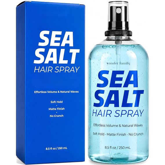 Sea Salt Spray for Hair Texturizing Spray, Beach Waves & Volume (8.5 oz) | Effortless Styling Mist, Matte Finish, Natural Texture & Definition, Flexible Hold, Hair Texturizer, Touchable Finish
