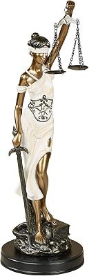 Touch of Class Themis Blind Justice Tabletop Statue Ivory Gold