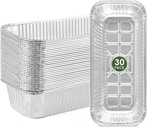 30 Pack 6417 6498 Grease Drip Cup Liners Compatible for Weber SmokeFire EX4 / EX6 / EPX6, Genesis II 400/600, Summit 400/600 Series, Disposable Aluminum Grill Drip Pan Liner for BBQ,Grilling,Oven